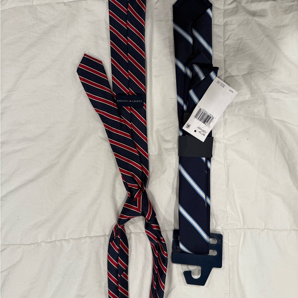 Tommy Hilfiger Red and Blue Striped Kids Ties